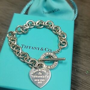 Tiffany Bracelet with Diamond on the heart. Pristine Condition.